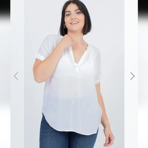 Torrid White Sheer Blouse size 0/ L/ 12